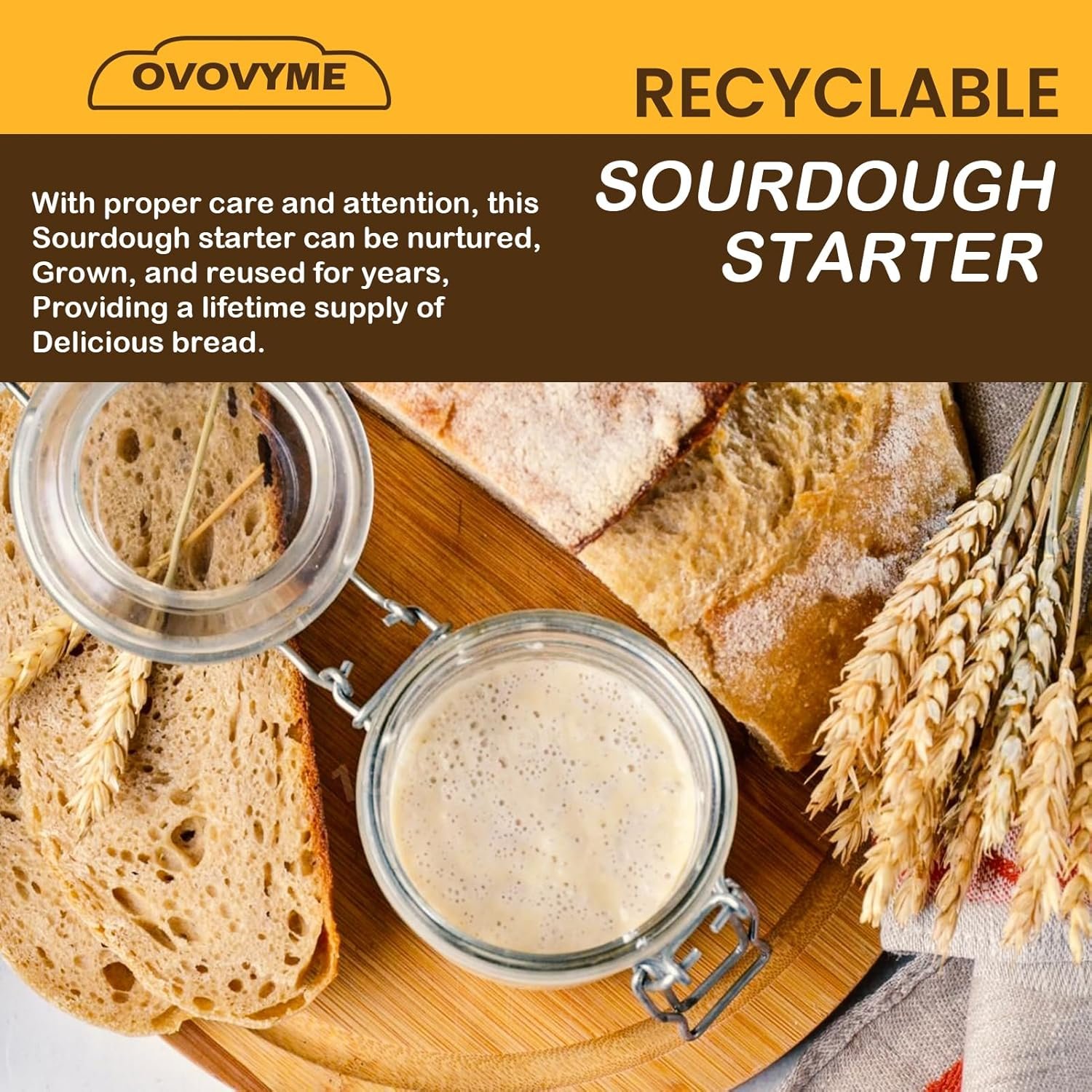 Dehydrated Sourdough Starter San Francisco Style, Fast Activation Sourdough Starter Culture, Sour Dough Starter,Homemade Artisan Bread for Beginner (10G) - Image 4